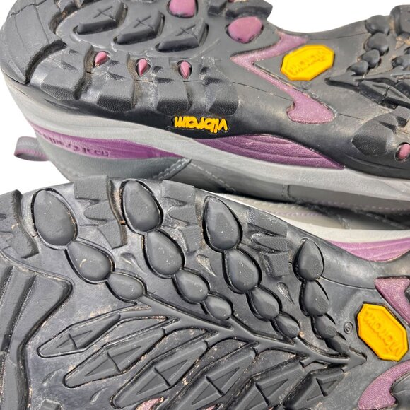 The North Face Gore-Tex Hiking Boots Shoes Gray Purple Vibram Sole Size 9 Trail - Picture 8 of 16